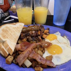 J & M Diner - "D" Combo meal with sweet potato hash