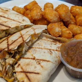 Sky Islands Grill and Grocery - Chicken quesadilla with tator tots. Yum! - Grocery Near Me - Rodeo, New Mexico Sky Islands Grill and Grocery - Chicken quesadilla with tator tots. Yum! - Grocery Near Me - Rodeo, New Mexico