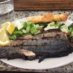 Grilled trout with house lemon garden salad! Grilled trout with house lemon garden salad!