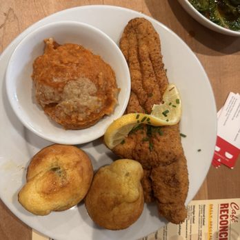 Cafe Reconcile - Fried Catfish, Roasted Sweet Potatoes, Jalapeno Cornbread - Cajun/Creole Near Me - New Orleans, Louisiana Cafe Reconcile - Fried Catfish, Roasted Sweet Potatoes, Jalapeno Cornbread - Cajun/Creole Near Me - New Orleans, Louisiana