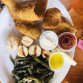 CR Surf & Turf - Catfish and grilled scallops (comes with 2 sides of your choice), $18.99 - Seafood Near Me - Cedar Park, Texas CR Surf & Turf - Catfish and grilled scallops (comes with 2 sides of your choice), $18.99 - Seafood Near Me - Cedar Park, Texas