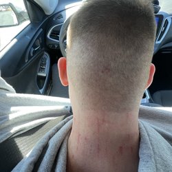 Great Clips - Tic tac toe on my neck