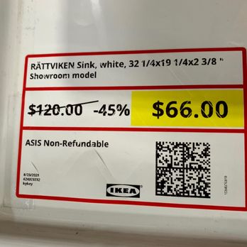 IKEA - The tag on the sink - Furniture Stores Near Me - Round Rock, Texas
