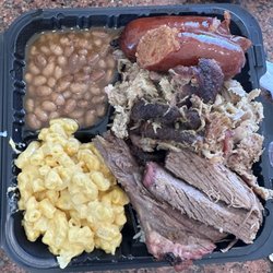 Art's BBQ - Brisket pulled pork, sausage, mac & cheese, baked beans, rice