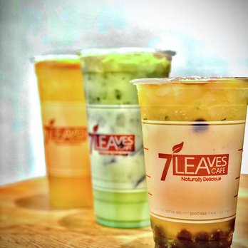 7 Leaves Cafe - three cups of iced tea - Coffee & Tea Near Me - Covina, California