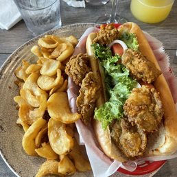 Fried Oyster Po - Boy Sandwich Fried Oyster Po - Boy Sandwich