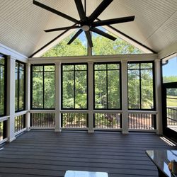 Screenmobile of Northeast Georgia - Screenmobile of Northeast Georgia completed this Eze-Breeze porch in Jefferson. Eze-Breeze porches offer 75% ventilation when open.