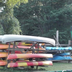 Tickner's Moose River Canoe Trips - Canoes at Tickner's.