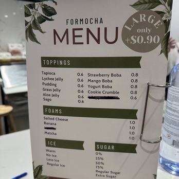 Formocha Bubble Tea House - Extra charges even for some drinks that have toppings included. - Bubble Tea Near Me - Toronto, Ontario Formocha Bubble Tea House - Extra charges even for some drinks that have toppings included. - Bubble Tea Near Me - Toronto, Ontario