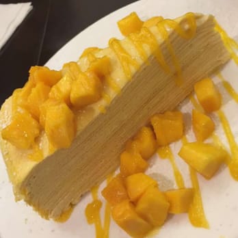 Mango Mango Dessert - Mango crepe cake, must have here and definitely a favorite. - Desserts Near Me - Flushing, New York