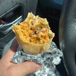 rice burrito with a bit of carne asada rice burrito with a bit of carne asada 