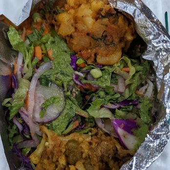 The Roll Pod - Veggie Bowl with Potatoes and achari aalu - Indian Near Me - Bellevue, Washington