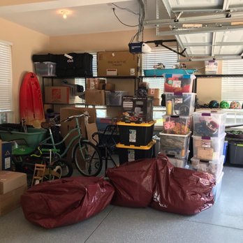 Macs Moving & Storage - Garage Overflow Setup. Macs assembly of wire-shelves - Self Storage Near Me - Lake Geneva, Wisconsin