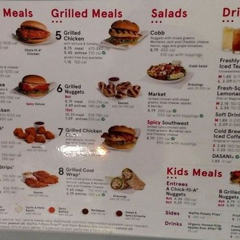Chick-fil-A - Older menu card - Fast Food Near Me - San Diego, California Chick-fil-A - Older menu card - Fast Food Near Me - San Diego, California