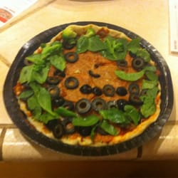 Papa Murphy's - Added spinach and olives to a mini murph!