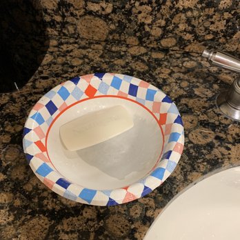 Hampton Inn & Suites Waco-South - Our make shift soap dish we used until one was provided. - Hotels Near Me - Waco, Texas Hampton Inn & Suites Waco-South - Our make shift soap dish we used until one was provided. - Hotels Near Me - Waco, Texas