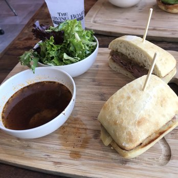The Carving Board - French dip sandwich with salad - Sandwiches Near Me - Burbank, California