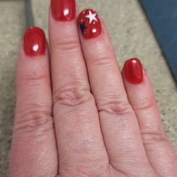 Sunshine Nails and Spa - My 4th of July dipped nails by Ivy for my early birthday present to myself.