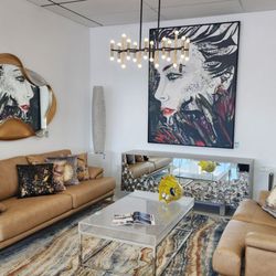 Galaxy Furniture - DECOR REST SOFA AND LOVESEAT, BERNHARDT CONSOLE