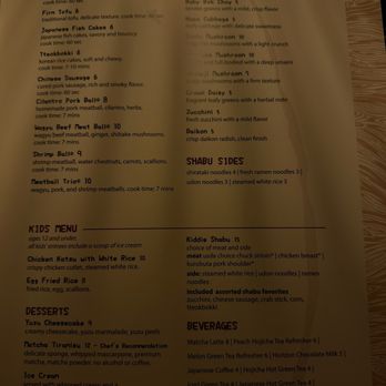 Ichi Shabu - Menu - Japanese Near Me - Fresno, California Ichi Shabu - Menu - Japanese Near Me - Fresno, California