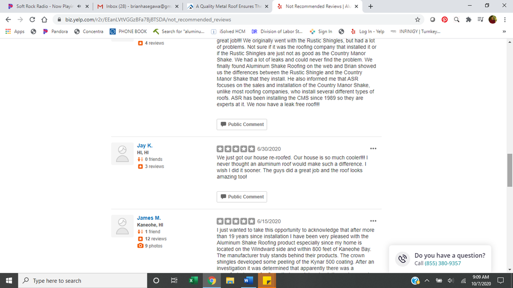 Slide of Aluminum Shake Roofing