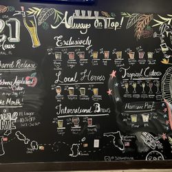 321 Lime House - Wall sized menu