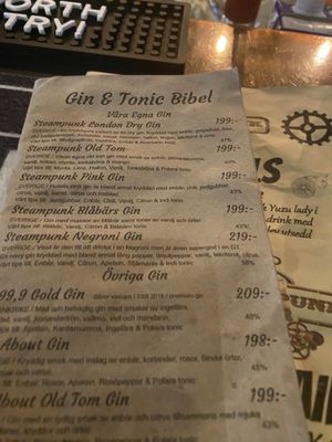 Menu photo 1 Steampunk Bar Göteborg, O