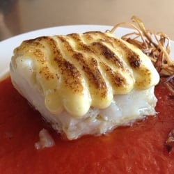 Ca l'Aureli - Lomo de bacalao con muselina de ajo quemado