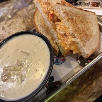Lobster & Beer NASA - Grilled lobster cheese with clam chowder - Seafood Near Me - Webster, Texas Lobster & Beer NASA - Grilled lobster cheese with clam chowder - Seafood Near Me - Webster, Texas