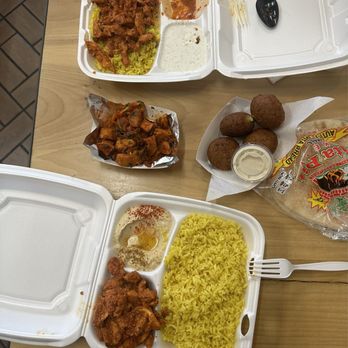 Mezzaterranean - Chicken Shawarma Plate, 4 Piece Falafel - Lebanese Near Me - Rancho Cucamonga, California Mezzaterranean - Chicken Shawarma Plate, 4 Piece Falafel - Lebanese Near Me - Rancho Cucamonga, California