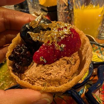 Ambar - Bunuelo tart w Choco mousse - Mexican Near Me - El Paso, Texas