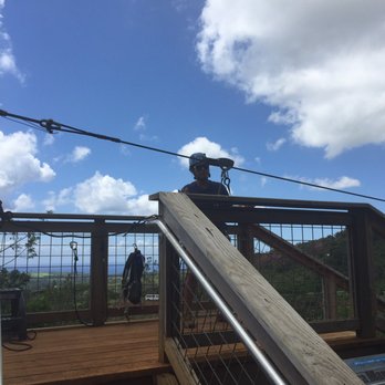 Shaka Zipline - One of the platforms before we zip across. - Ziplining Near Me - Koloa, Hawaii