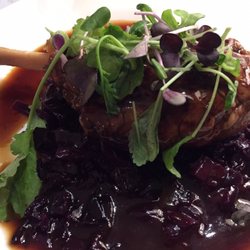 Frankly - Pork with red cabbage. The main course comes with a side (half-dozen options).