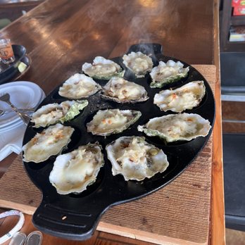 Jandy Oyster - AMAZING  Jericho Saturday special of bbq oysters with cheese and crab on top. So delicious. There hot sauce was amazing too. - Seafood Markets Near Me - Tillamook, Oregon