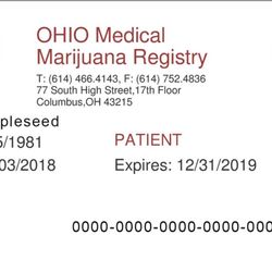 Ohio Marijuana Card - Example Ohio Medical Marijuana Card