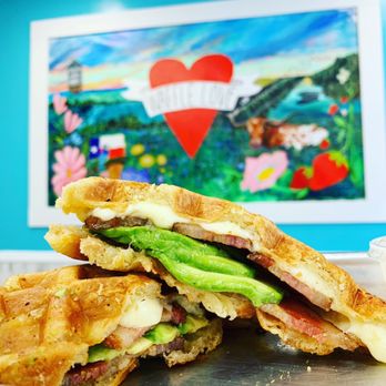 Waffle Love - Breakfast Sammy w/Avocado at Waffle Love - Waffles Near Me - Round Rock, Texas Waffle Love - Breakfast Sammy w/Avocado at Waffle Love - Waffles Near Me - Round Rock, Texas