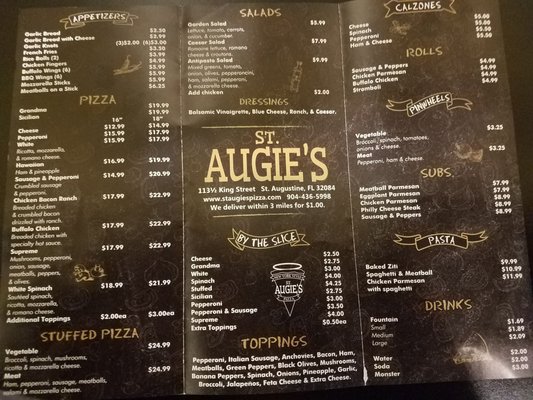 Menu photo 6 St. Augie's Pizza St. Augustine, FL Menu photo 6 St. Augie's Pizza St. Augustine, FL