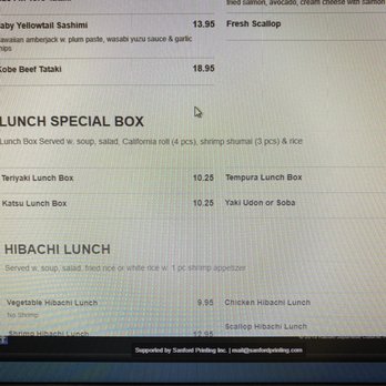 Kabuki Japanese Cuisine - The Lunch Special is in fact listed as available!! - Japanese Near Me - Lindenhurst, New York