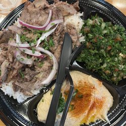 Amar Orlando Mediterranean Restaurant - Beef Shawarma Platter  with side of pita & sauce not shown 20.99