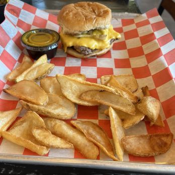 HickoryStore BBQ - Double cheeseburger with a side. $11.99 - Salad Near Me - Huntsville, Alabama HickoryStore BBQ - Double cheeseburger with a side. $11.99 - Salad Near Me - Huntsville, Alabama