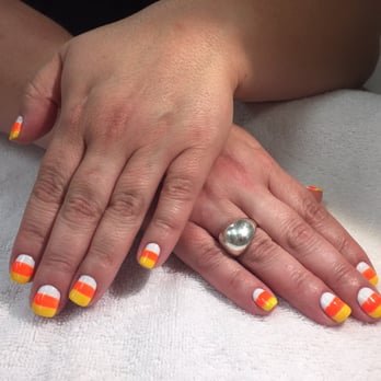 Sweet Nails and Spa - My candy corn Halloween nails that Maria did for me today! - Nail Salons Near Me - Austin, Texas Sweet Nails and Spa - My candy corn Halloween nails that Maria did for me today! - Nail Salons Near Me - Austin, Texas