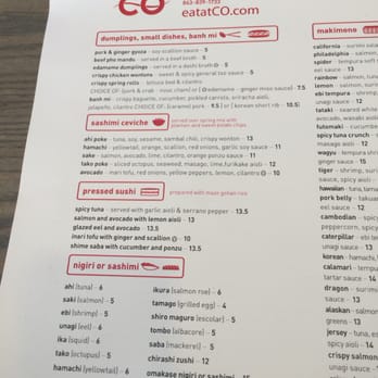 CO Sushi - Menu - Sushi Bars Near Me - Myrtle Beach, South Carolina CO Sushi - Menu - Sushi Bars Near Me - Myrtle Beach, South Carolina