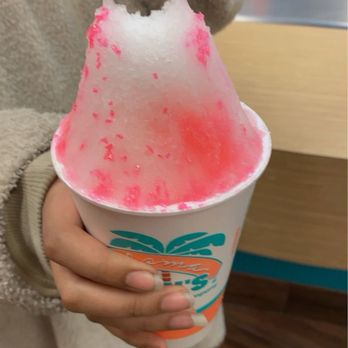 Bahama Buck's - North Las Vegas - My friend's Strawberry Freezecake (I got the same thing!) - Shaved Ice Near Me - North Las Vegas, Nevada