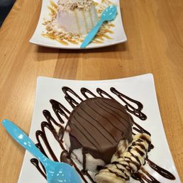Chocolate banana snow & coconut creme snow Chocolate banana snow & coconut creme snow
