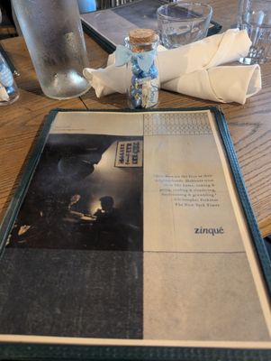 Menu photo 2 Zinqué Scottsdale, AZ Menu photo 2 Zinqué Scottsdale, AZ
