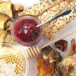 Little Shop Artisan Box - Sept Box: Summer Fruit Fling, Rugelach, honeycomb, dried fruit, raspberry rhubarb jam, savory crackers
