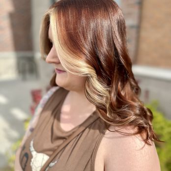 Angela Hair Addiction - This is a money piece with red hair - Hair Extensions Near Me - Goodyear, Arizona Angela Hair Addiction - This is a money piece with red hair - Hair Extensions Near Me - Goodyear, Arizona