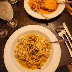 Girardi's Osteria - Chicken Parm and Linguine Ai Frutti Di Mare