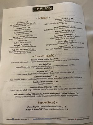 Menu photo 7 Del Primo Ristorante & Bar Brookfield, CT Menu photo 7 Del Primo Ristorante & Bar Brookfield, CT