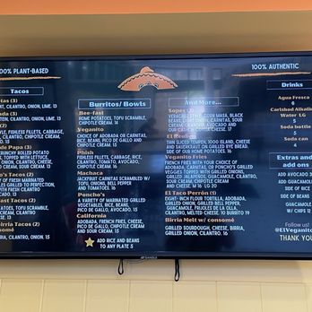 El Veganito - Menu - Vegan Near Me - La Mesa, California